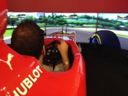 Francesco Svelto in azione al volante della F138 sul tracciato di Imola