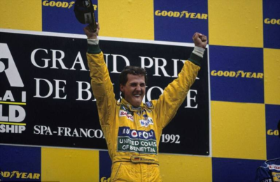 Michael Schumacher con la scuderia Benetton