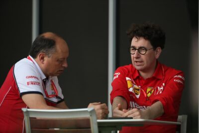 F1 - Vasseur e Mattia Binotto (Ferrari)